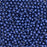 Czech Glass, Half-Drilled Round Finial Beads 2mm, Saturated Metallic Super Violet (2.5" Tube)
