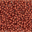 Czech Glass, Half-Drilled Round Finial Beads 2mm, Saturated Metallic Cherry Tomato (2.5" Tube)
