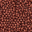 Czech Glass, Half-Drilled Round Finial Beads 2mm, Saturated Metallic Valiant Poppy (2.5" Tube)