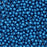 Czech Glass, Half-Drilled Round Finial Beads 2mm, Saturated Metallic Nebulas Blue (2.5" Tube)