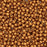 Czech Glass, Half-Drilled Round Finial Beads 2mm, Saturated Metallic Russet Orange (2.5" Tube)