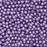 Czech Glass, Half-Drilled Round Finial Beads 2mm, Saturated Metallic Crocus Petal (2.5" Tube)