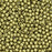 Czech Glass, Half-Drilled Round Finial Beads 2mm, Saturated Metallic Limelight (2.5" Tube)