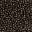 Czech Glass, Half-Drilled Round Finial Beads 2mm, Dark Bronze (2.5" Tube)