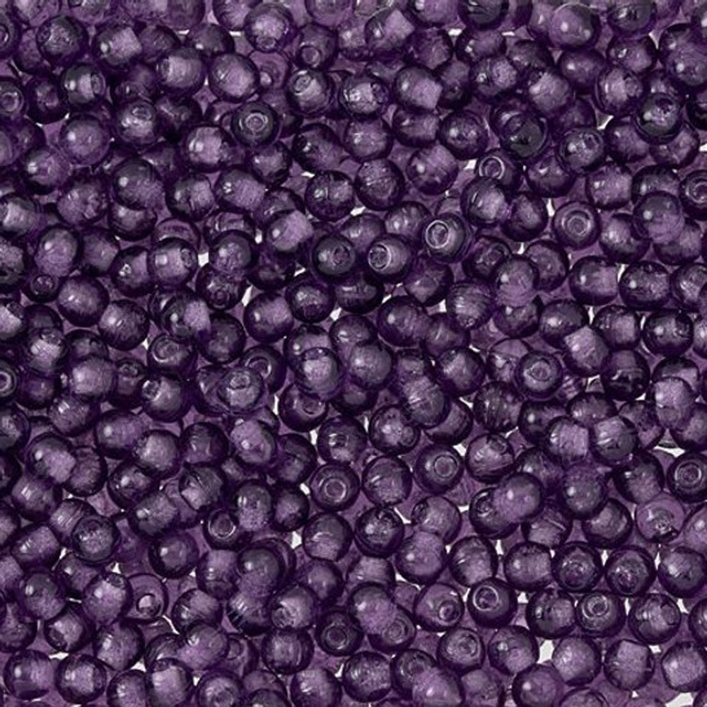 Czech Glass, Half-Drilled Round Finial Beads 2mm, Tanzanite (2.5" Tube)