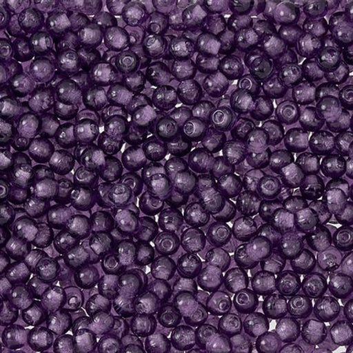Czech Glass, Half-Drilled Round Finial Beads 2mm, Tanzanite (2.5" Tube)