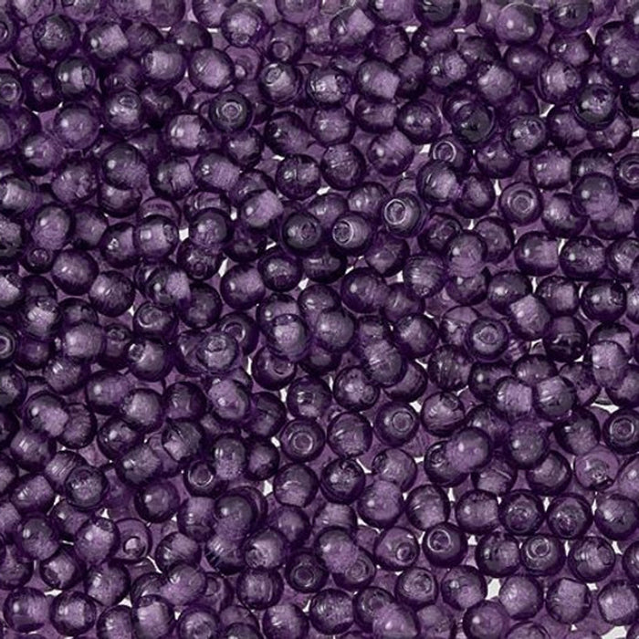 Czech Glass, Half-Drilled Round Finial Beads 2mm, Tanzanite (2.5" Tube)