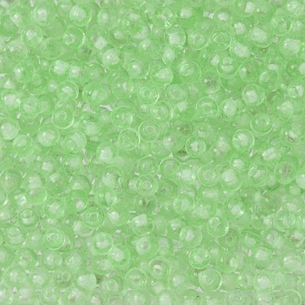 Czech Glass, Half-Drilled Round Finial Beads 2mm, Peridot (2.5" Tube)