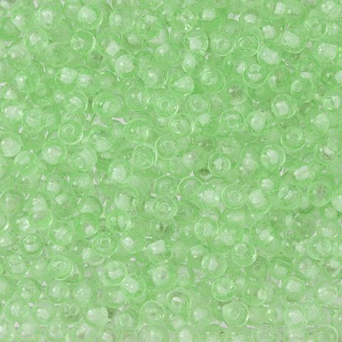 Czech Glass, Half-Drilled Round Finial Beads 2mm, Peridot (2.5" Tube)