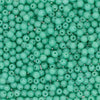 Czech Glass, Half-Drilled Round Finial Beads 2mm, Turquoise (2.5