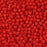Czech Glass, Half-Drilled Round Finial Beads 2mm, Opaque Red (2.5" Tube)