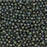 Czech Glass, Half-Drilled Round Finial Beads 2mm, Turquoise Bronze Picasso (2.5" Tube)