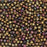 Czech Glass, Half-Drilled Round Finial Beads 2mm, Matte Metallic Bronze Iris (2.5" Tube)