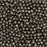 Czech Glass, Half-Drilled Round Finial Beads 2mm, Matte Metallic Leather (2.5" Tube)