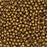 Czech Glass, Half-Drilled Round Finial Beads 2mm, Matte Metallic Antique Gold (2.5" Tube)