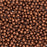 Czech Glass, Half-Drilled Round Finial Beads 2mm, Matte Metallic Antique Copper (2.5" Tube)