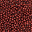 Czech Glass, Half-Drilled Round Finial Beads 2mm, Matte Metallic Lava (2.5" Tube)