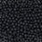 Czech Glass, Half-Drilled Round Finial Beads 2mm, Matte Jet (2.5" Tube)