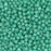 Czech Glass, Half-Drilled Round Finial Beads 2mm, Matte Turquoise (2.5" Tube)