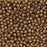 Czech Glass, Half-Drilled Round Finial Beads 2mm, Luster Opaque Rose/Gold Topaz (2.5" Tube)