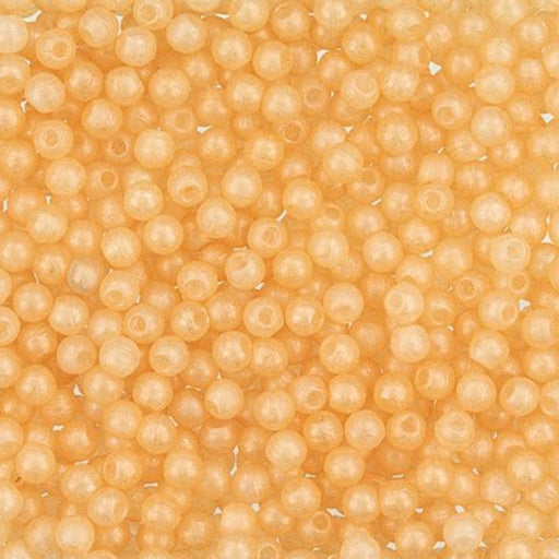 Czech Glass, Half-Drilled Round Finial Beads 2mm, Milky Antique Shimmer (2.5" Tube)