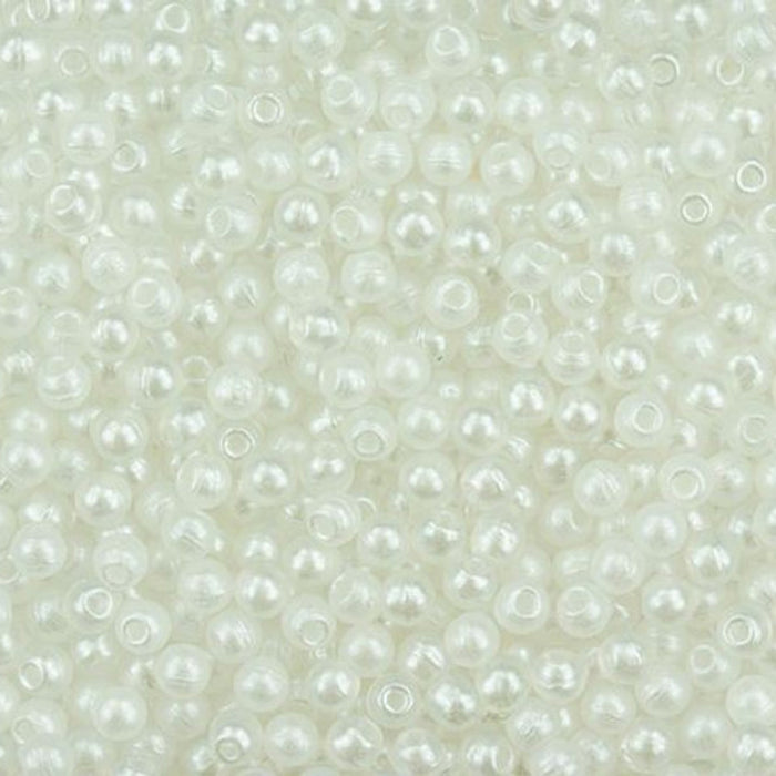 Czech Glass, Half-Drilled Round Finial Beads 2mm, Metal Luster Alabaster (2.5" Tube)