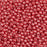 Czech Glass, Half-Drilled Round Finial Beads 2mm, Metal Luster Opaque Red (2.5" Tube)