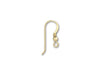 Earring Findings, French Earwire Hook with Loop & Ball 22mm / 22 Gauge, Gold Filled (2 Pairs)