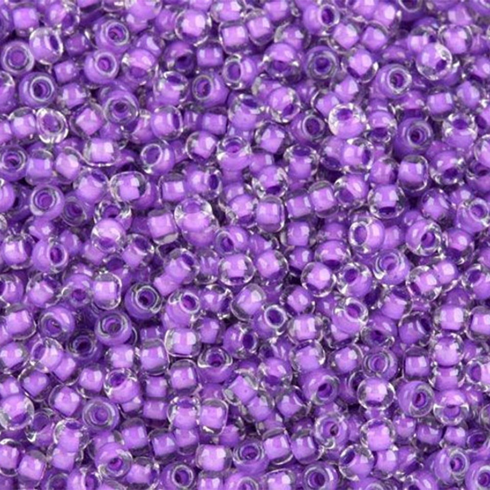 Toho Round Seed Beads 11/0 #935 'Wisteria Lined Crystal' 8 Gram Tube
