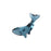PRESTIGE Crystal, #2841 Flatback Stone Whale 23x23mm, Montana Blue (1 Piece)