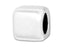 Sterling Silver, Alphabet Cube Bead Rounded Letter 'Blank' 5.8mm, Antiqued