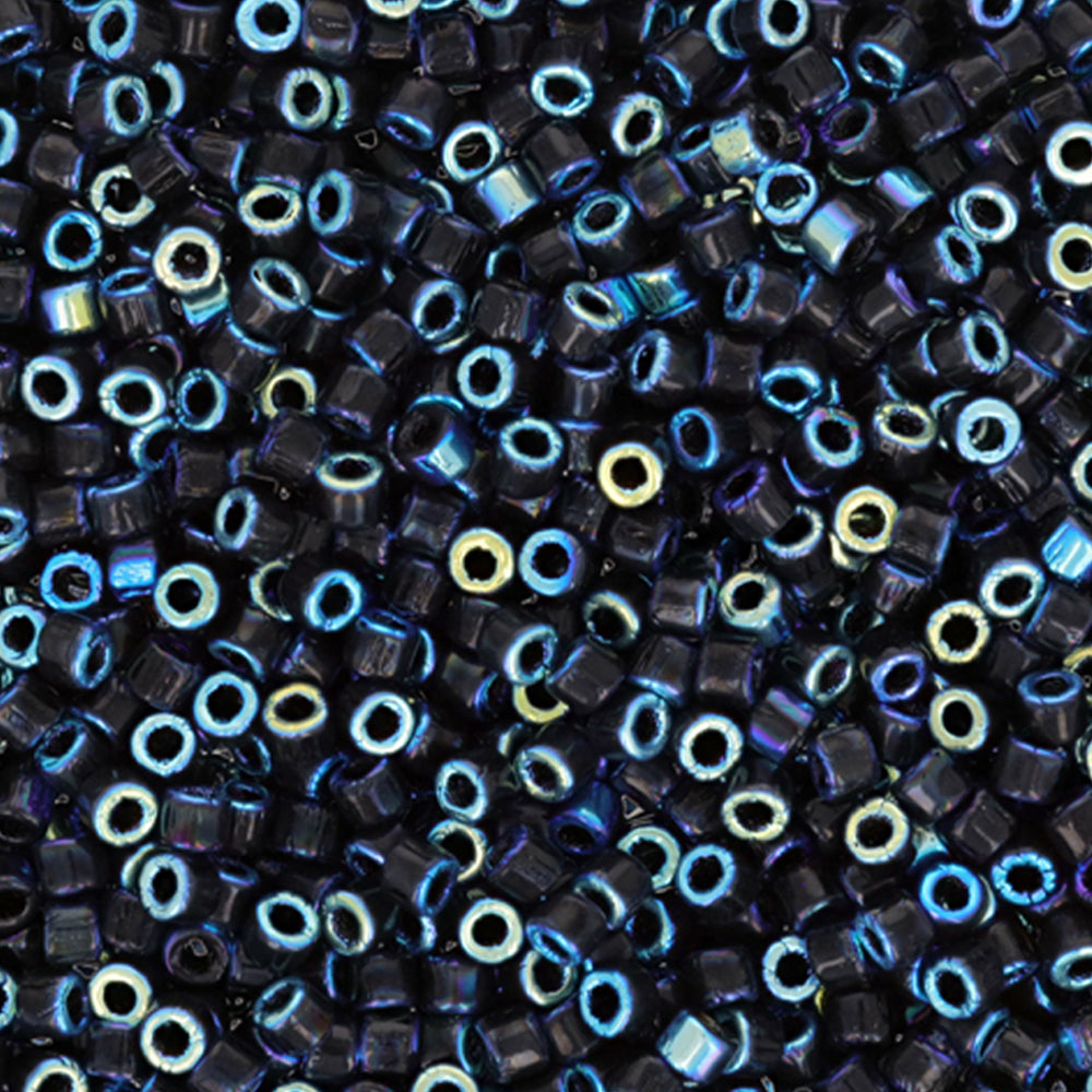 Czech Glass Matubo, 10/0 Seed Bead, Jet Full AB (2.5 Inch Tube)