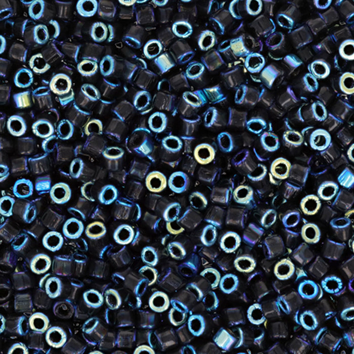 Czech Glass Matubo, 10/0 Seed Bead, Jet Full AB (2.5 Inch Tube)