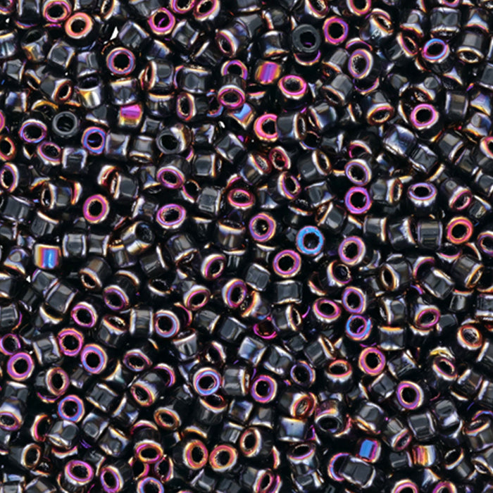Czech Glass Matubo, 10/0 Seed Bead, Jet Full Sliperit (2.5 Inch Tube)