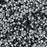 Czech Glass Matubo, 10/0 Seed Bead, Jet Silver 1/2 Coat (2.5 Inch Tube)