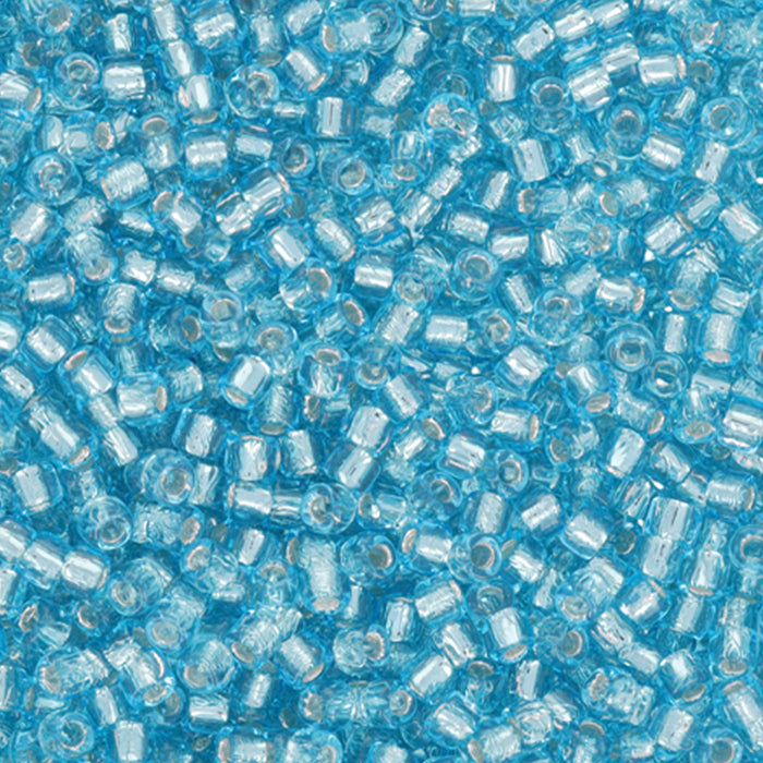 Czech Glass Matubo, 10/0 Seed Bead, Aquamarine Silver Lined (2.5 Inch Tube)