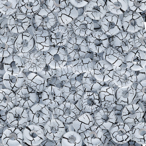 Czech Glass Matubo, 2/0 Seed Bead, Ionic White/Jet (5.5 Inch Tube)