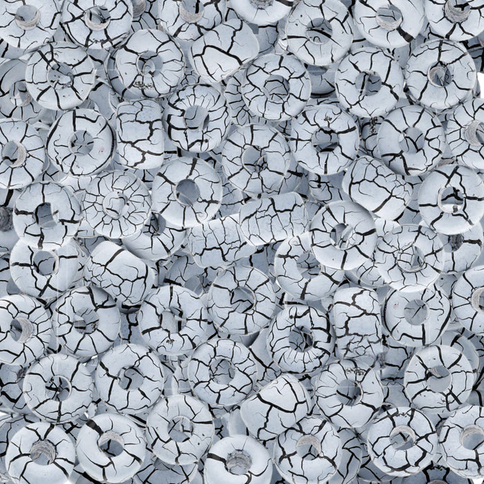 Czech Glass Matubo, 2/0 Seed Bead, Ionic White/Jet (5.5 Inch Tube)