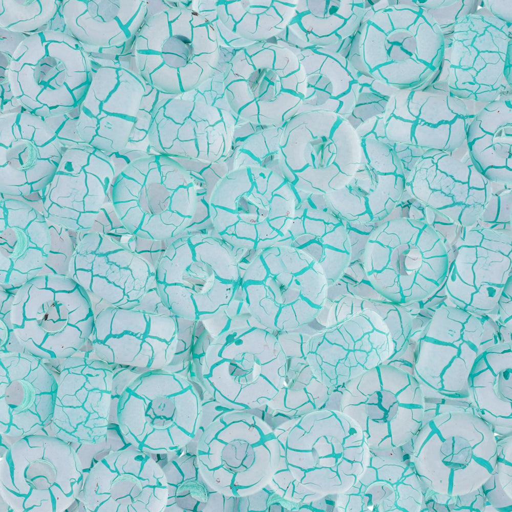 Czech Glass Matubo, 2/0 Seed Bead, Ionic White/Green (5.5 Inch Tube)