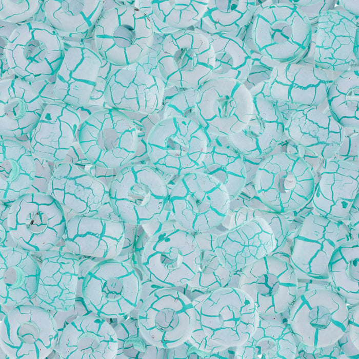 Czech Glass Matubo, 2/0 Seed Bead, Ionic White/Green (5.5 Inch Tube)