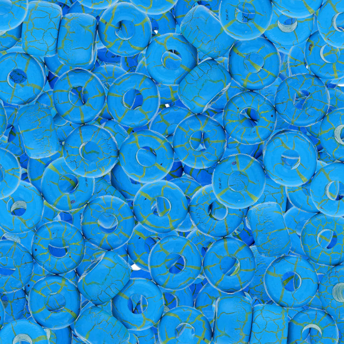 Czech Glass Matubo, 2/0 Seed Bead, Ionic Blue/Yellow (5.5 Inch Tube)