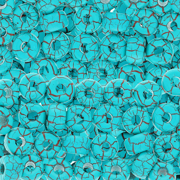 Czech Glass Matubo, 2/0 Seed Bead, Ionic Turquoise Green/Brown (5.5 Inch Tube)