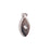 Bezel Charm, Flat Navette with Bezel for PP24 Chaton, Bright Silver, by Nunn Design (1 Piece)