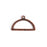 Open Back Pendant, Mini Hammered Half Circle 29.9x18.8mm, Antiqued Copper, by Nunn Design (1 Piece)