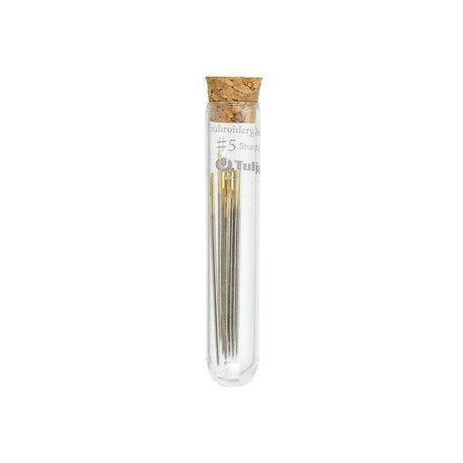 Tulip Embroidery Needles, Size #5 Sharp Tip 41.3x0.8mm (Pack of 8)