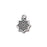 Charm, Crescent Moon and Star 20x16mm, Antiqued Silver Plated, by TierraCast (1 Piece)