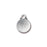 Charm, Round with Chai Symbol 19x15mm, Antiqued Silver Plated, by TierraCast (1 Piece)