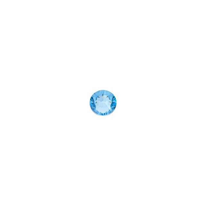 PRESTIGE Crystal, #2058 Round Flatback Rhinestone SS9, Aquamarine (1 Piece)