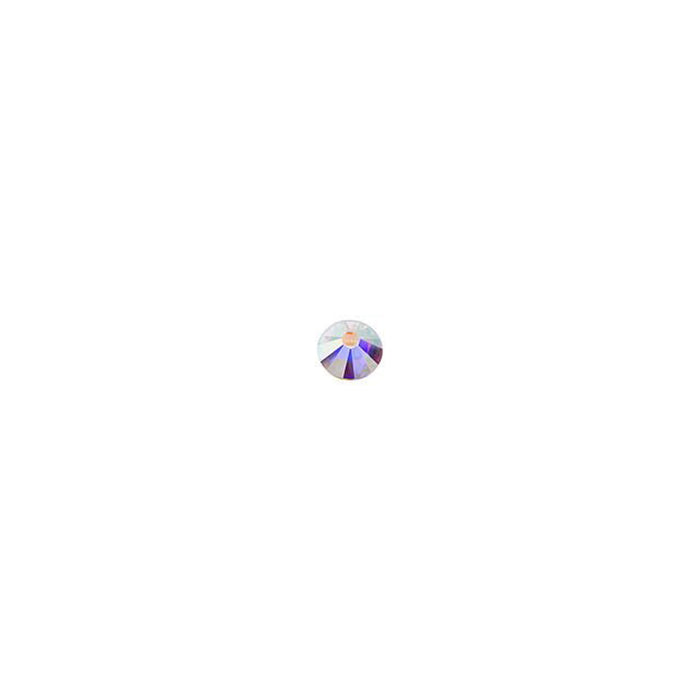 PRESTIGE Crystal, #2058 Round Flatback Rhinestone SS6, Crystal AB (1 Piece)