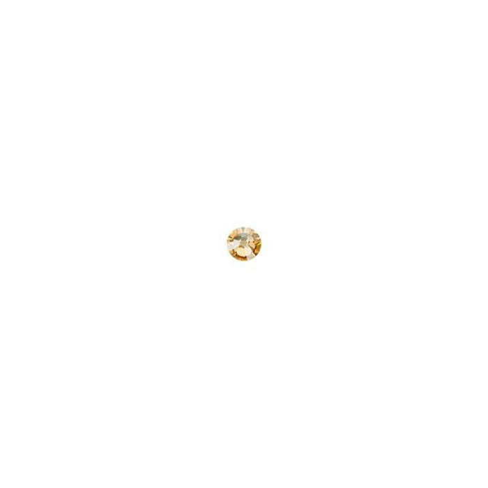PRESTIGE Crystal, #2058 Round Flatback Rhinestone SS5, Crystal Golden Shadow (1 Piece)